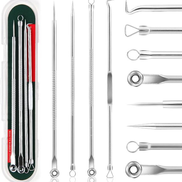 USB Pore Blackhead Remover Vacuum + Steel Blackhead Remover Pimple Popper Tool - Picture 10 of 15